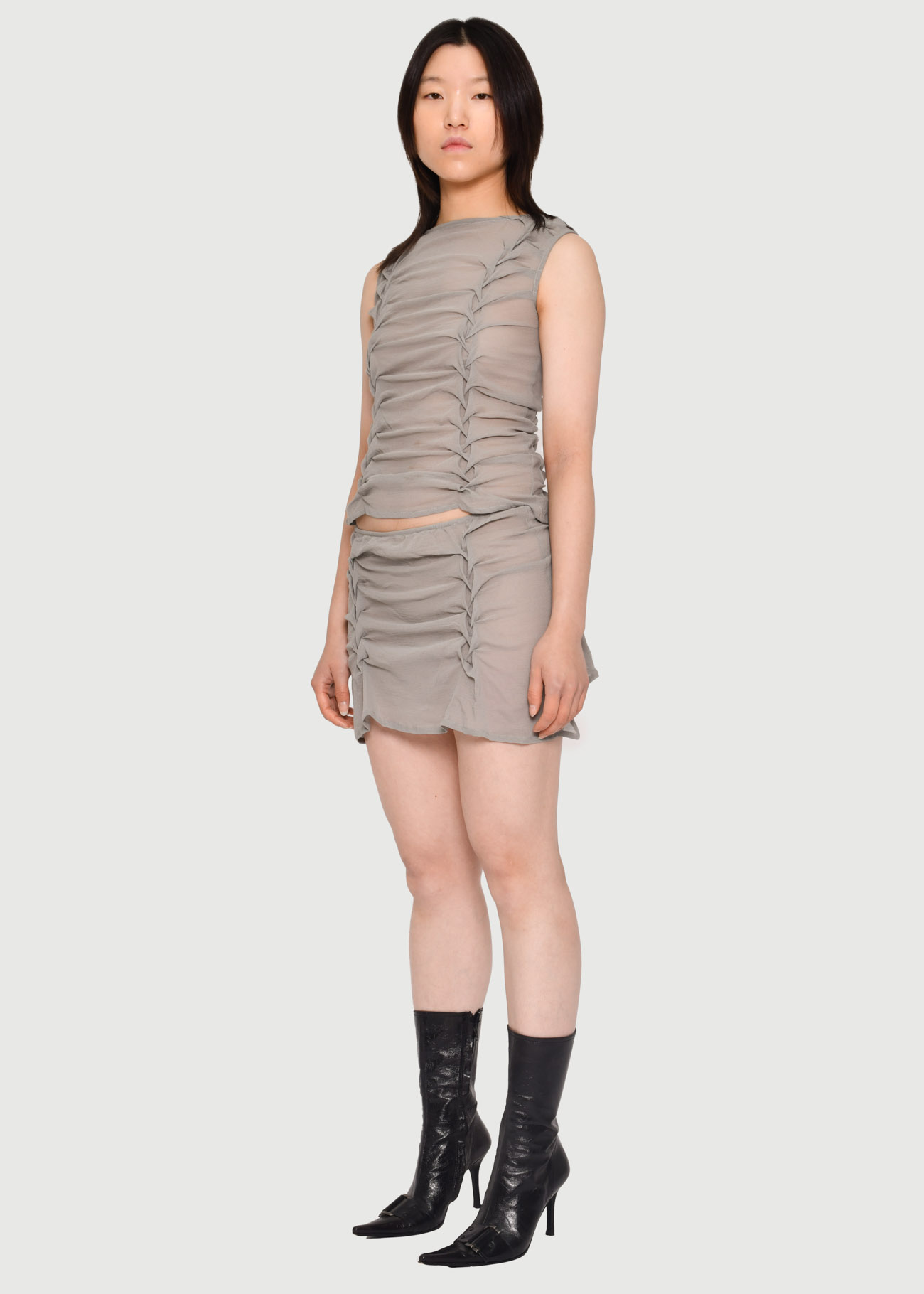 Dust Twin Braid Mini Skirt - Image 3