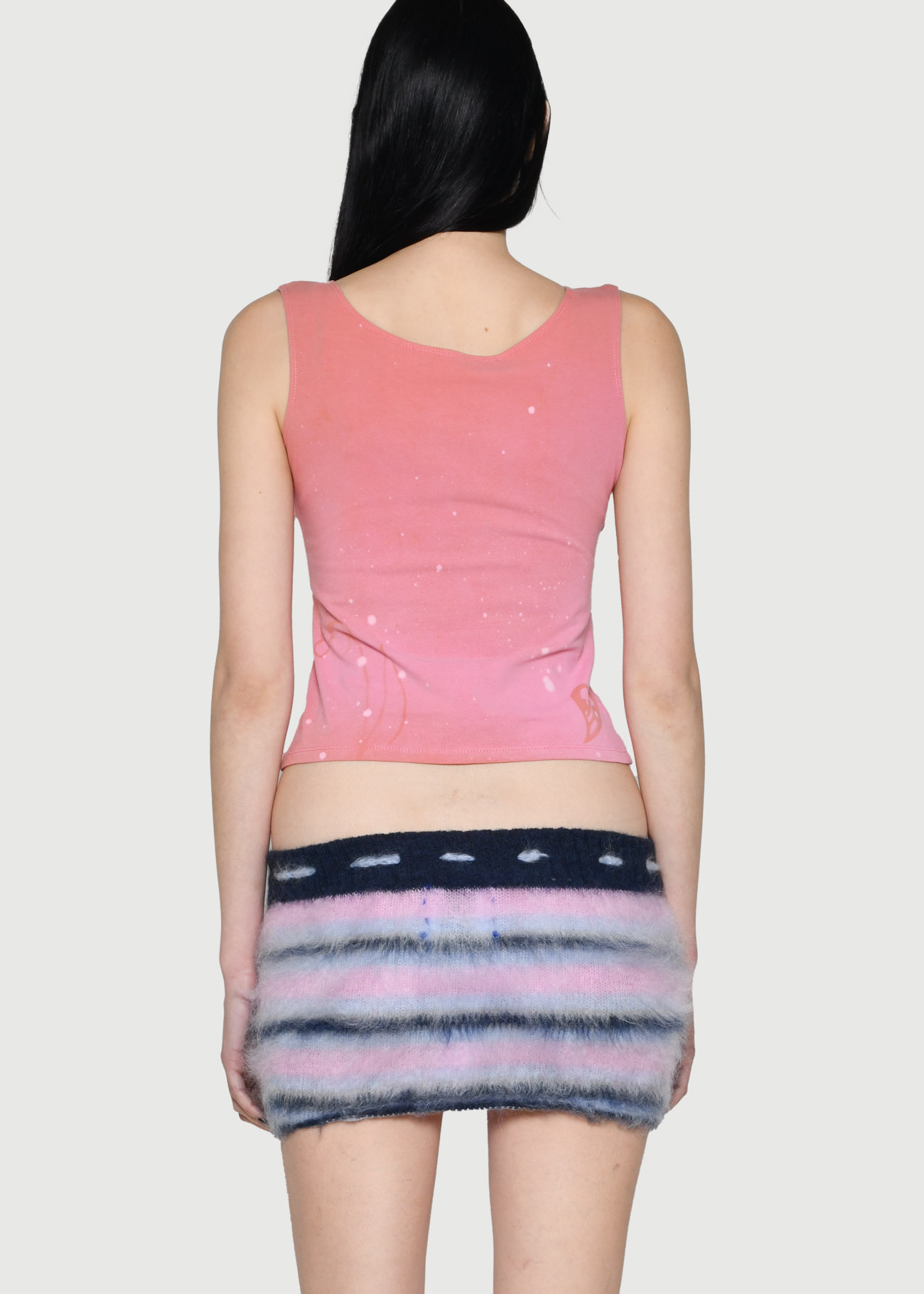 Pink Fluffy Mohair Skirt - Image 4