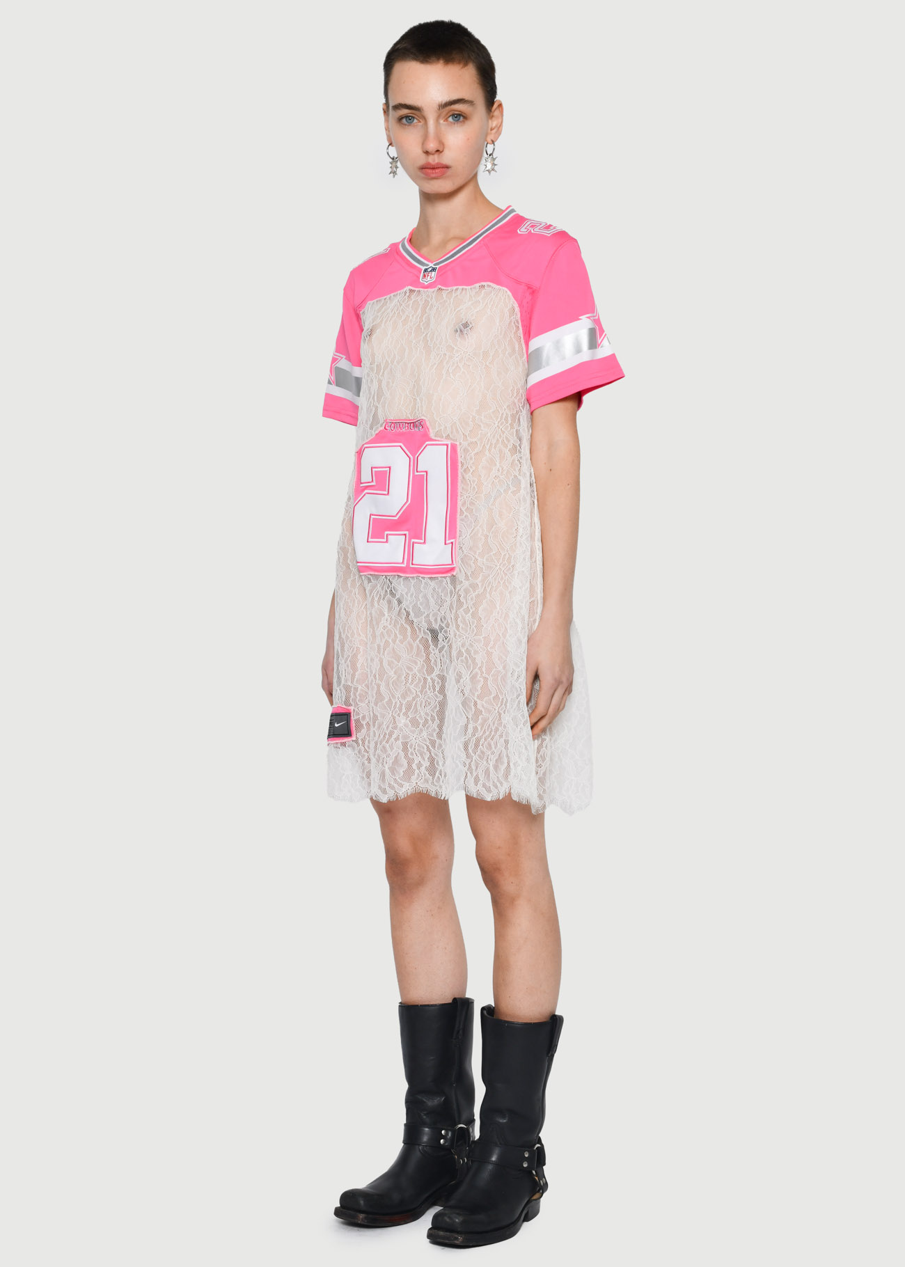 Reworked Football T-Shirt Dress - Image 3