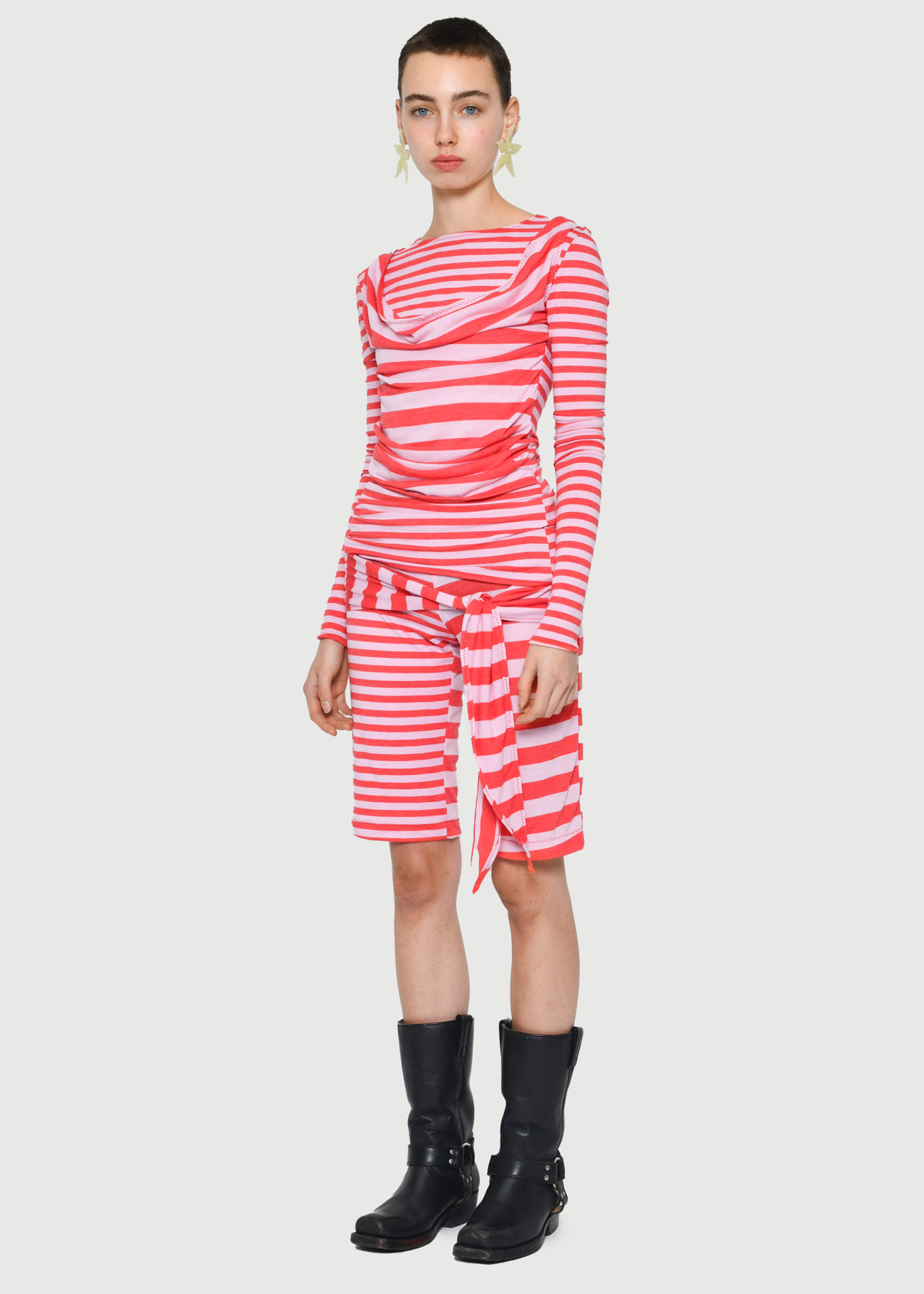 Rouge Stripy Shorts - Image 3