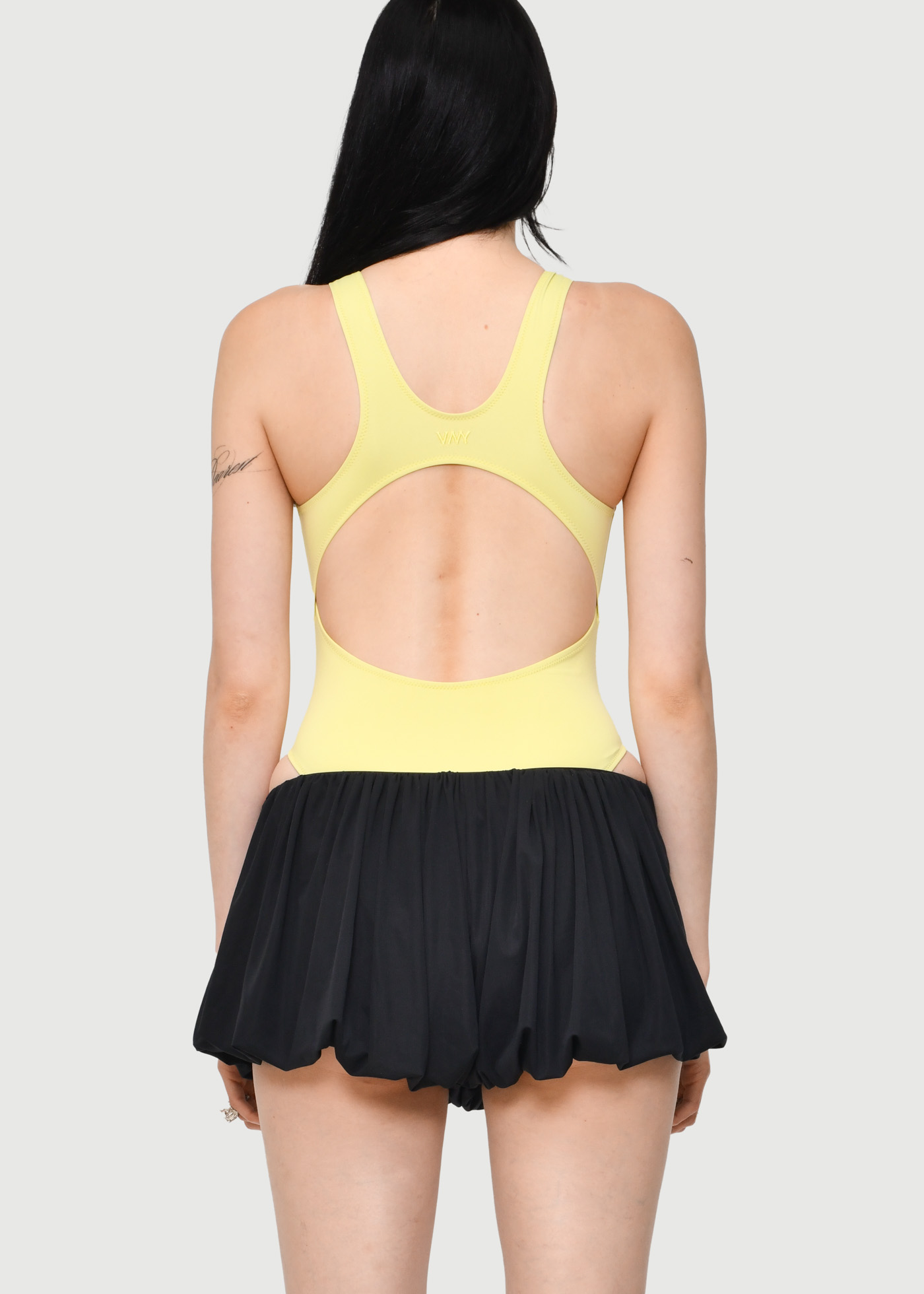 Black Draped Fluid Jersey Bloomers - Image 3