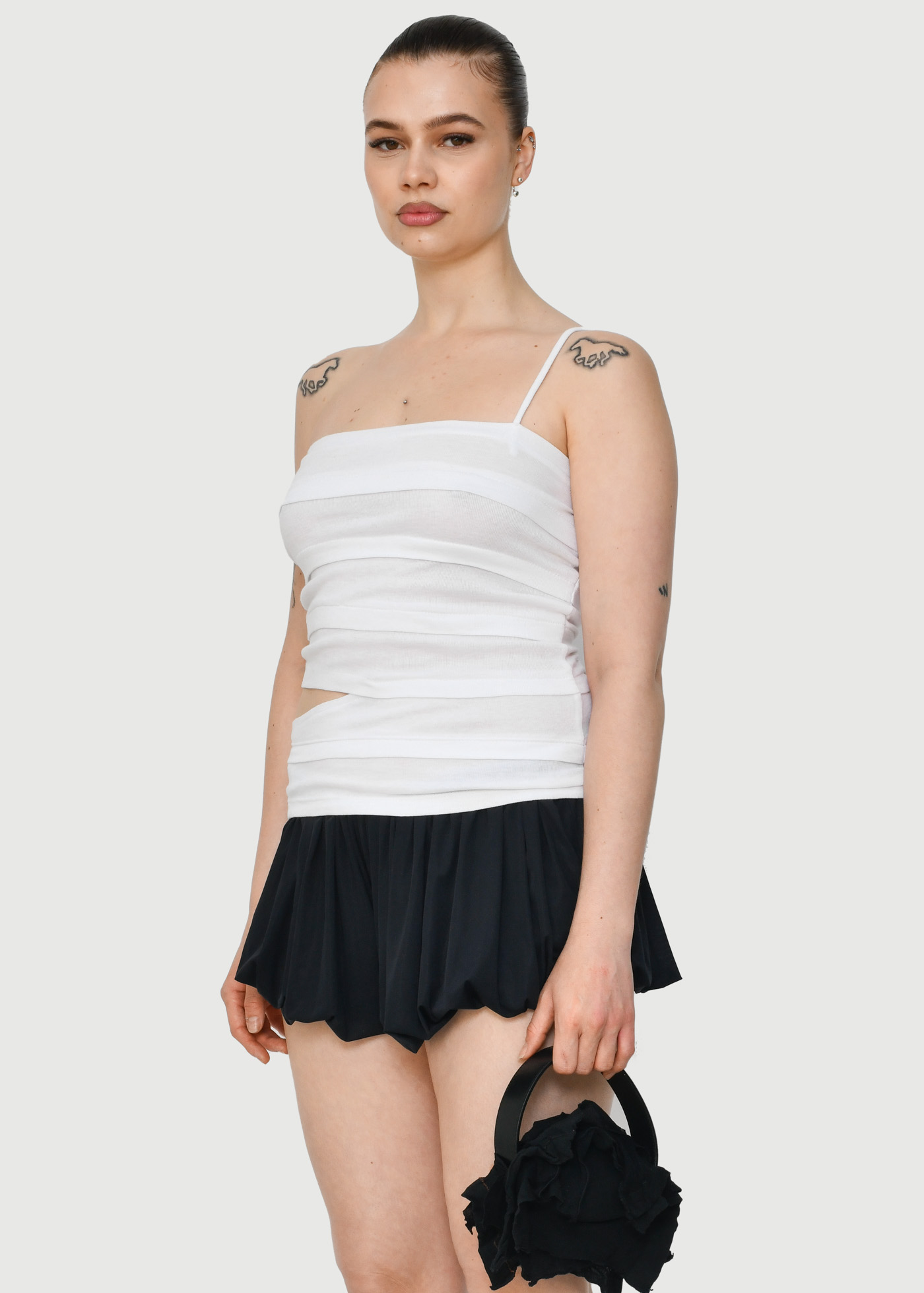 Asymmetric Cotton Tank Top - Image 3